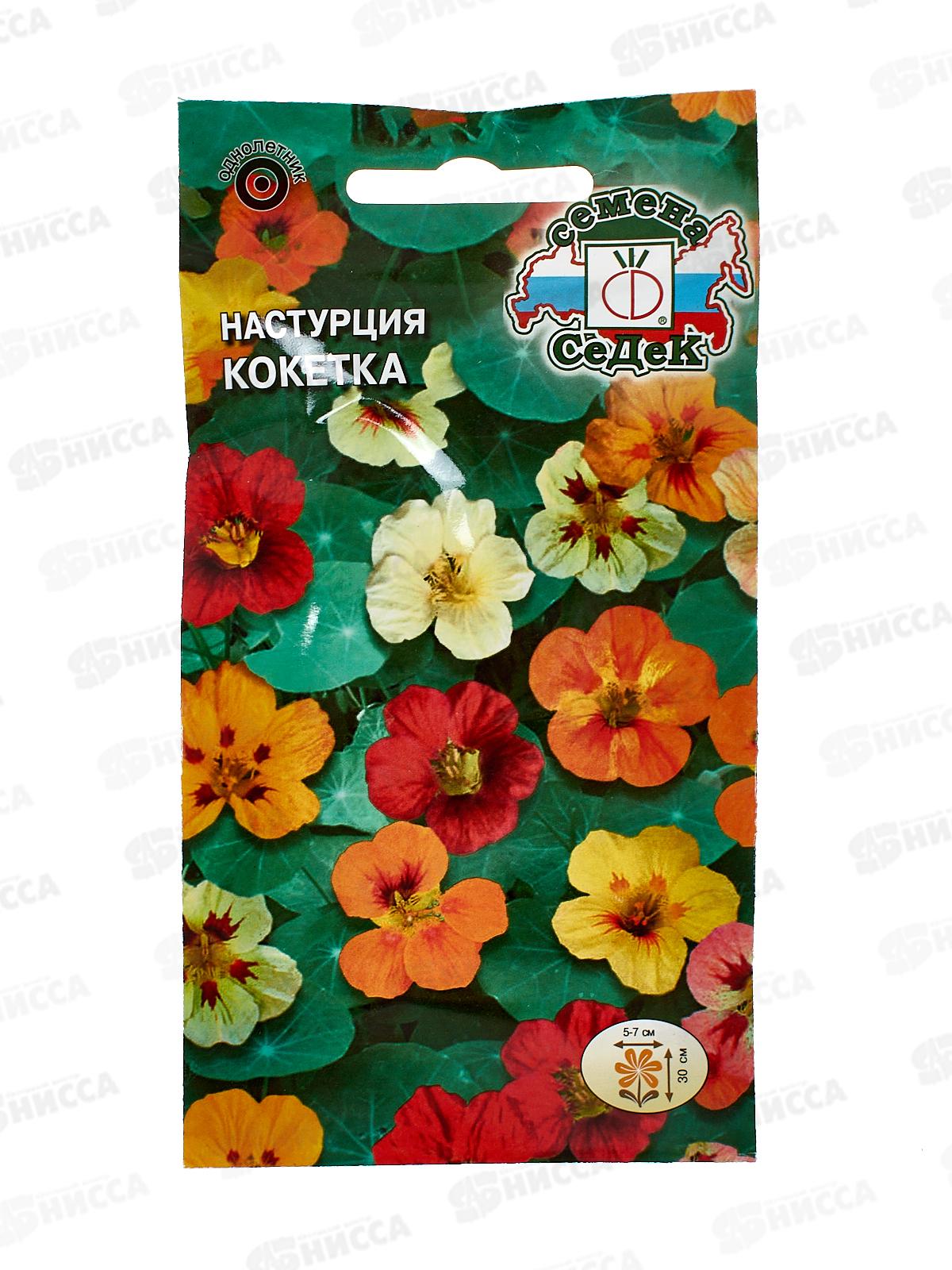 Настурция низкорослая Кокетка (смесь) (Евро, 1) СеДек +