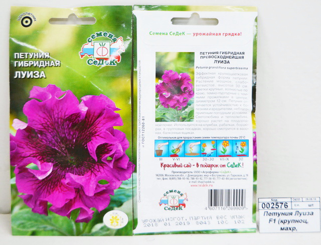 Петуния Луиза F1 (крупноцветковая, махровая, темно-пурпурная) (Евро, 10) СеДек