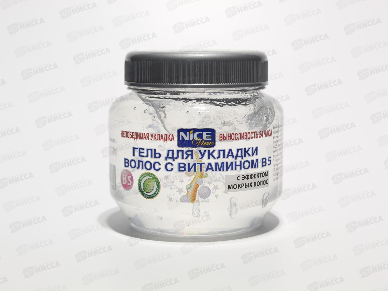 Гель для волос НАЙС мокрый эффект 250мл белый *6/36