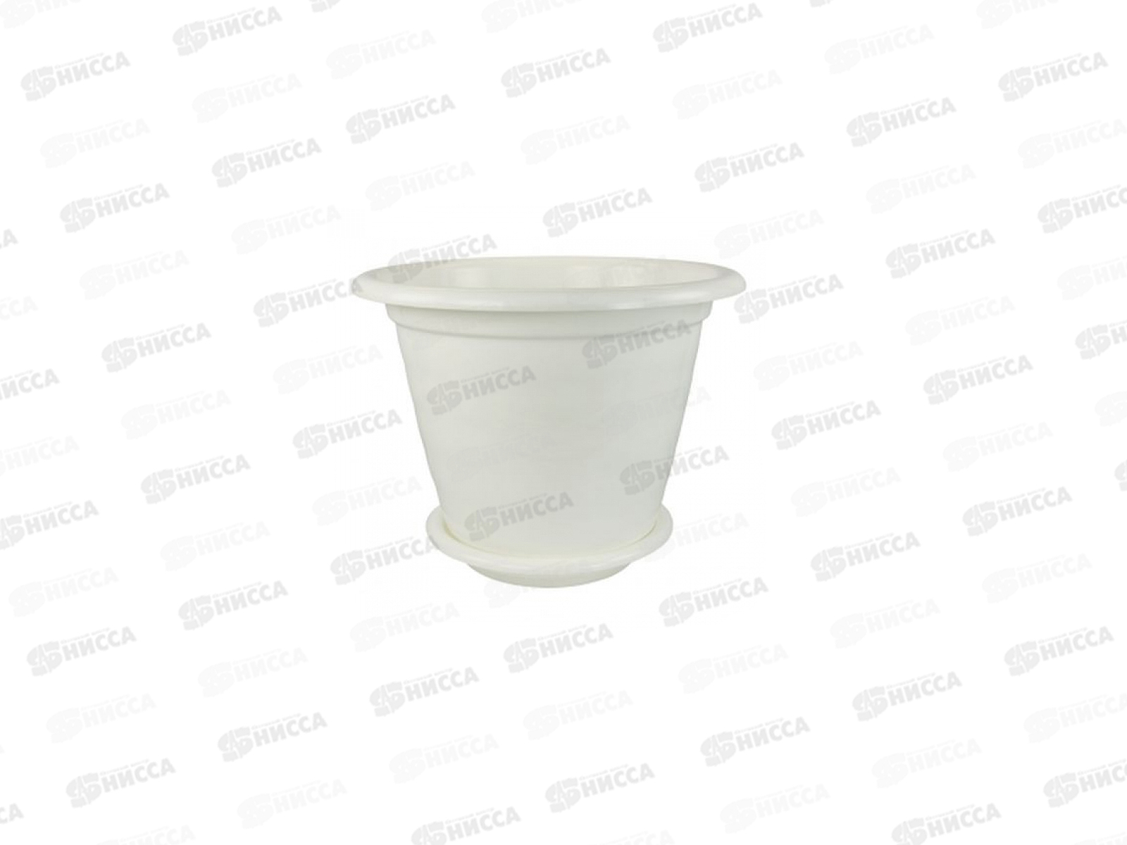 Горшок цветочный &quotВиола&quot 10л с поддоном  (белый) *10 М1347