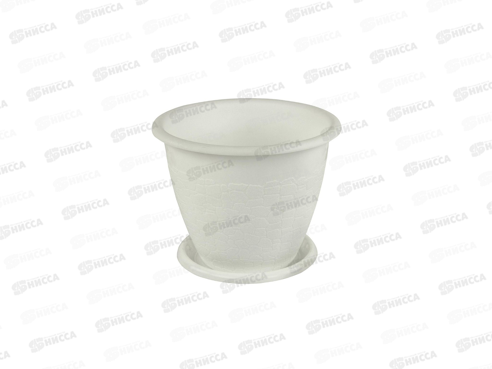 Горшок цветочный  Розалия 3,2л с поддоном  (белый) *30 М1523