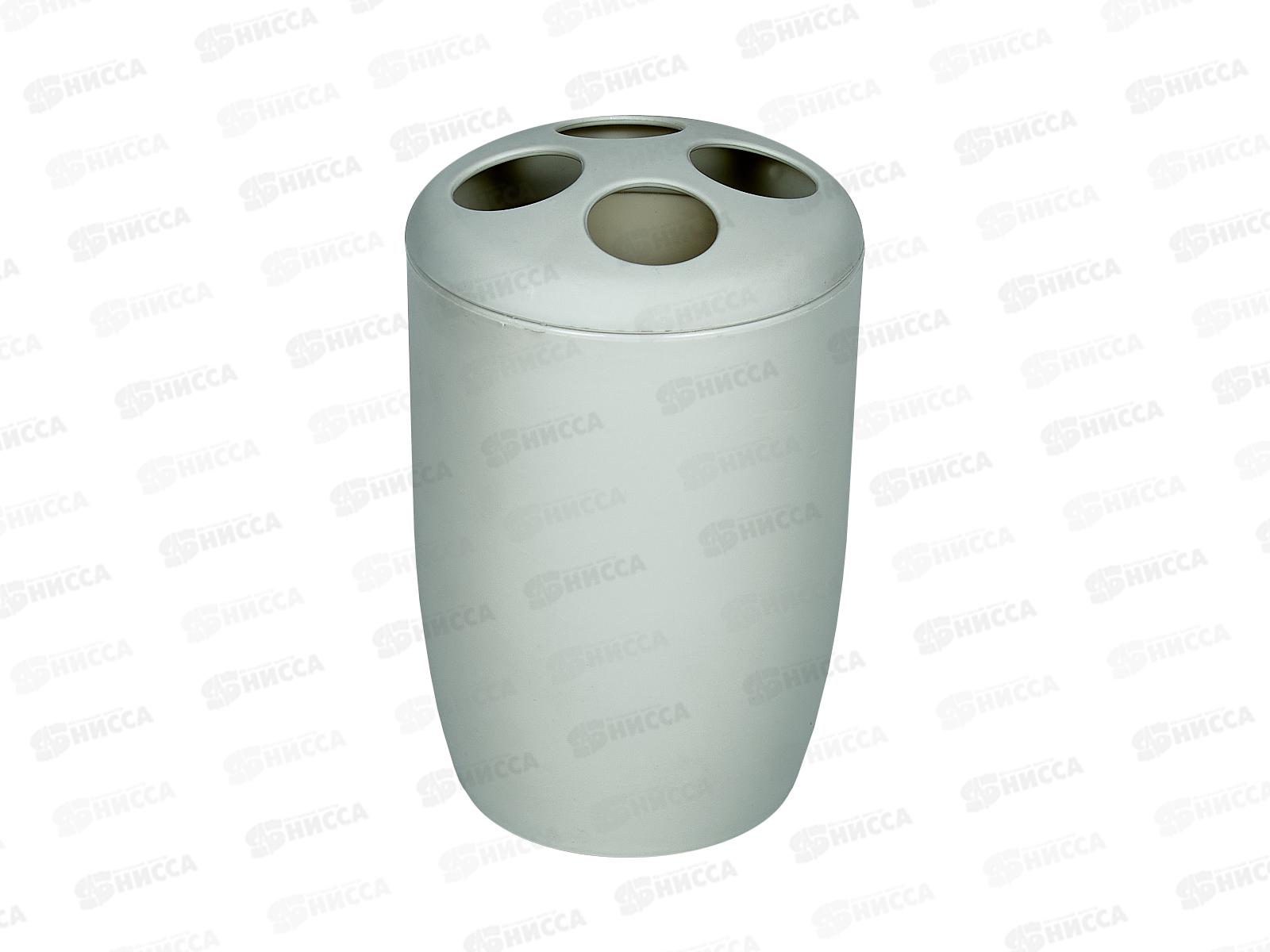 Стакан для зубных щеток Бриз С8 светло-серый  *27