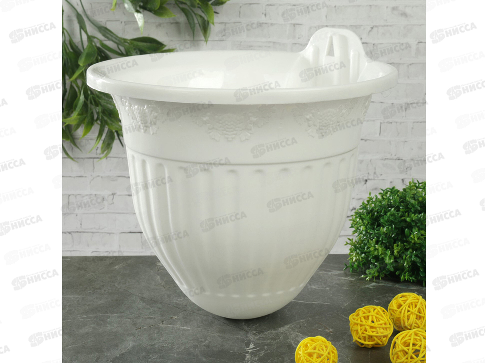 Кашпо Лозанна 3л настенное (белый) *16 М1513