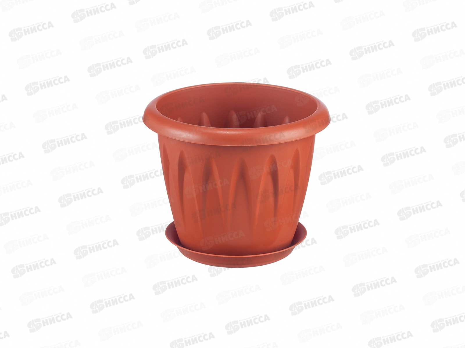 Кашпо АЛИЦИЯ D160мм 1,4л Терракотовый  с поддоном  М3065 *35