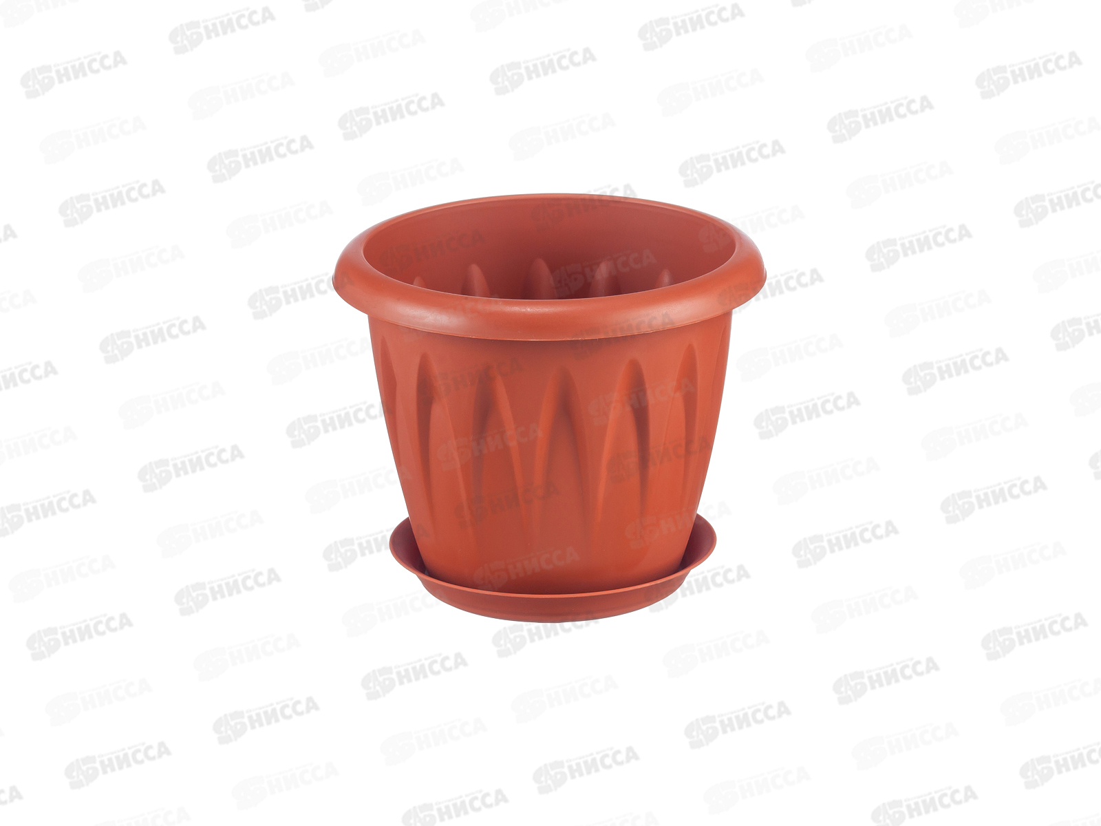Кашпо АЛИЦИЯ D180мм 2,0л Терракотовый  с поддоном  *24 М3066