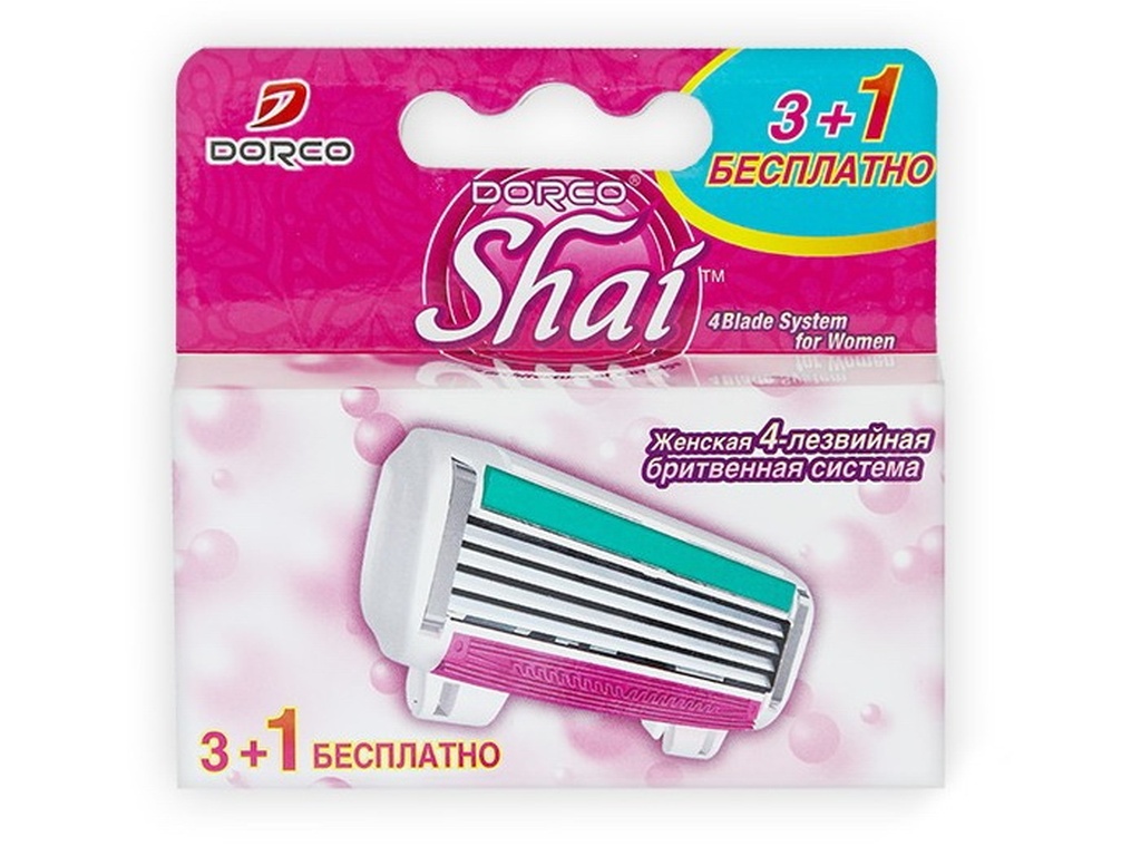 DORCO SHAI Reina 3+1 сменные касcеты с 4-мя лезвиями   *12