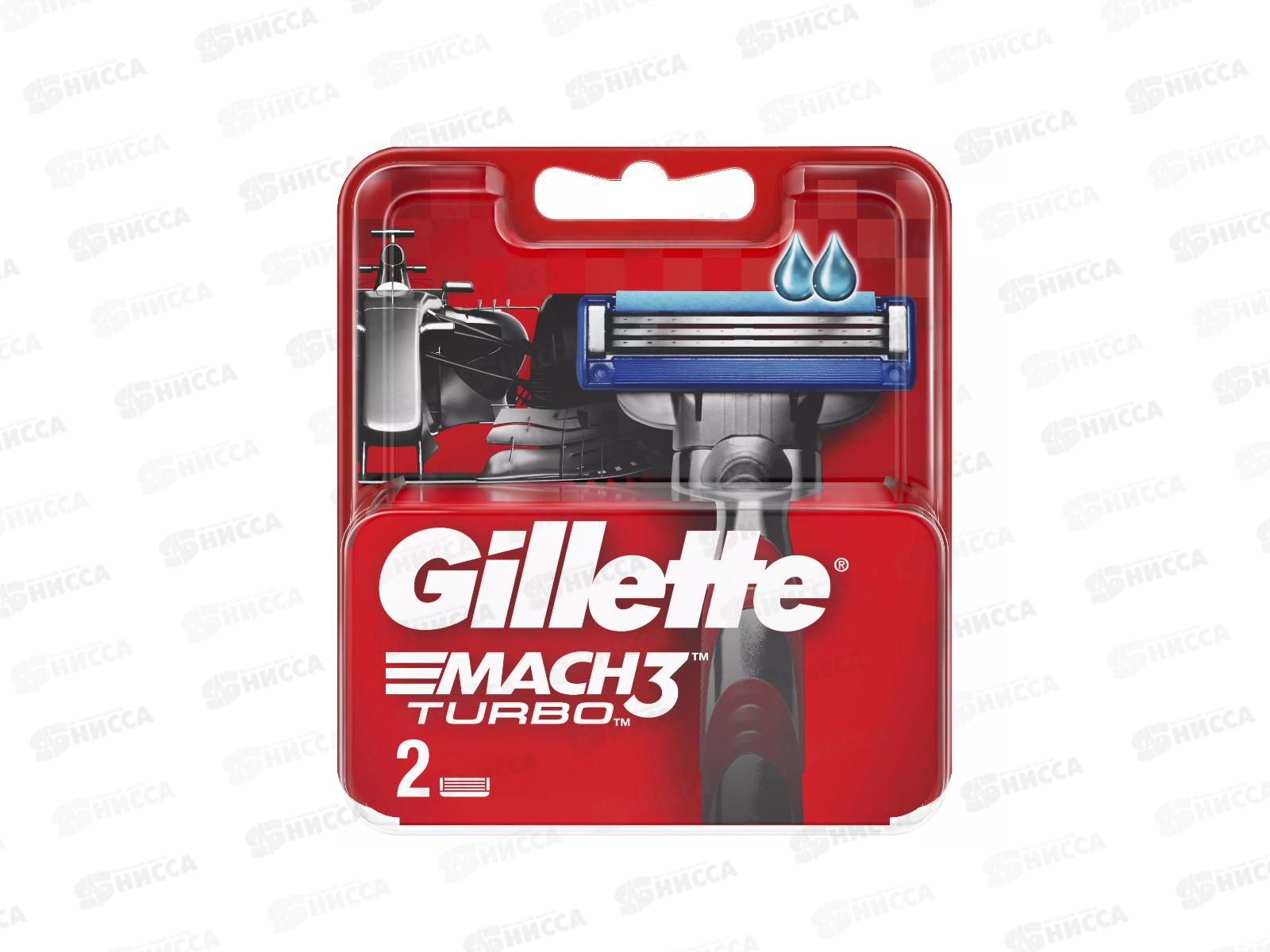 Жиллет МАК-3 ТУРБО кассеты 2 штуки *20