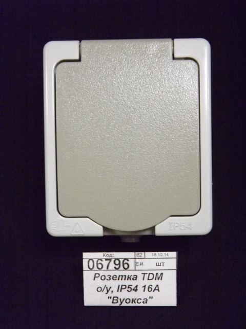 Розетка TDM открытой установки, IP54 16А &quotВуокса&quot