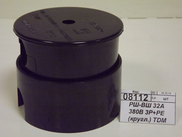 РШ ВШ 32А 380В 3Р+РЕ (круглый) открытой установки, TDM  0001   *6