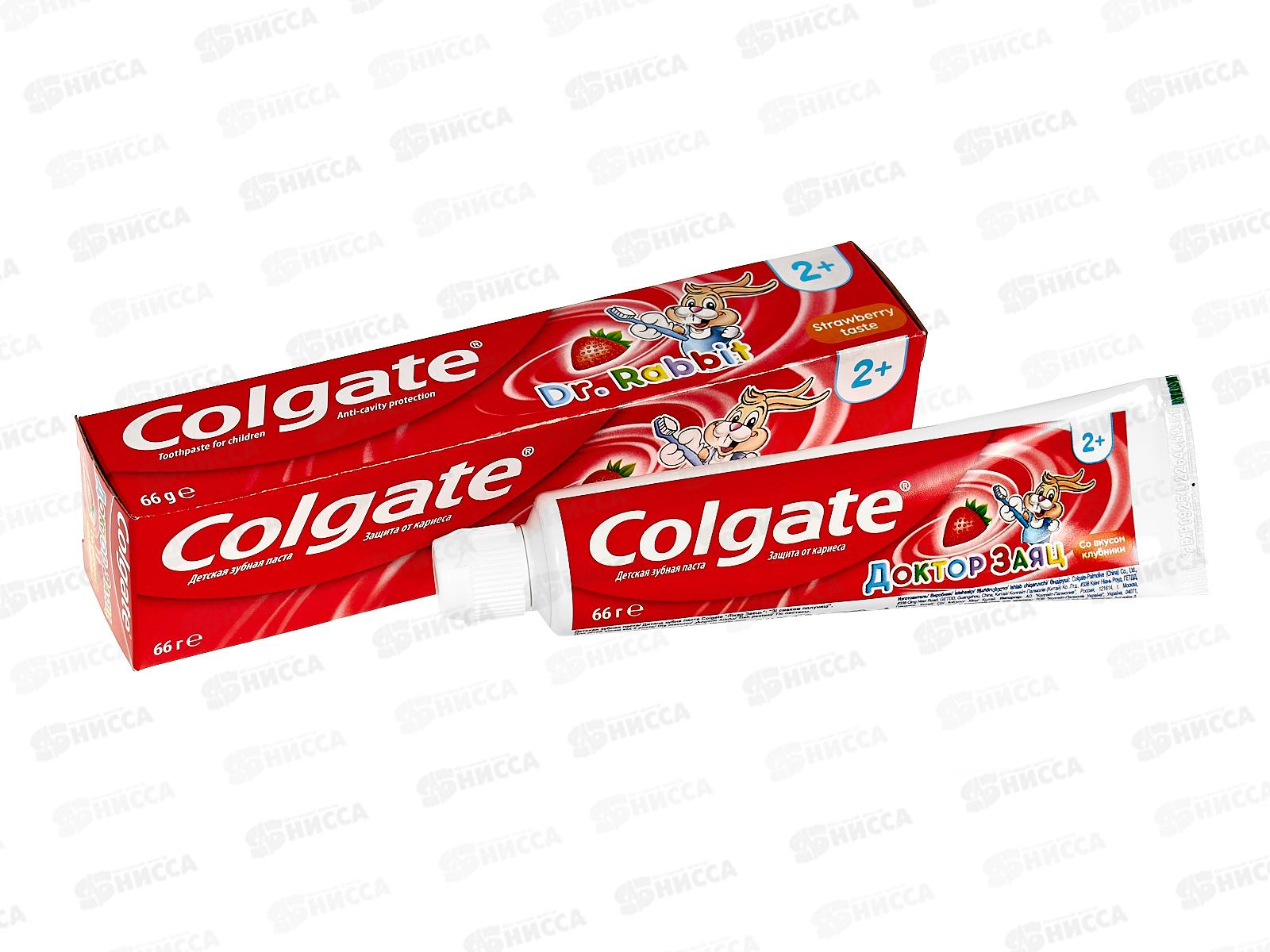 КОЛГЕЙТ 50мл Доктор Заяц зубная паста клубника  *12/48