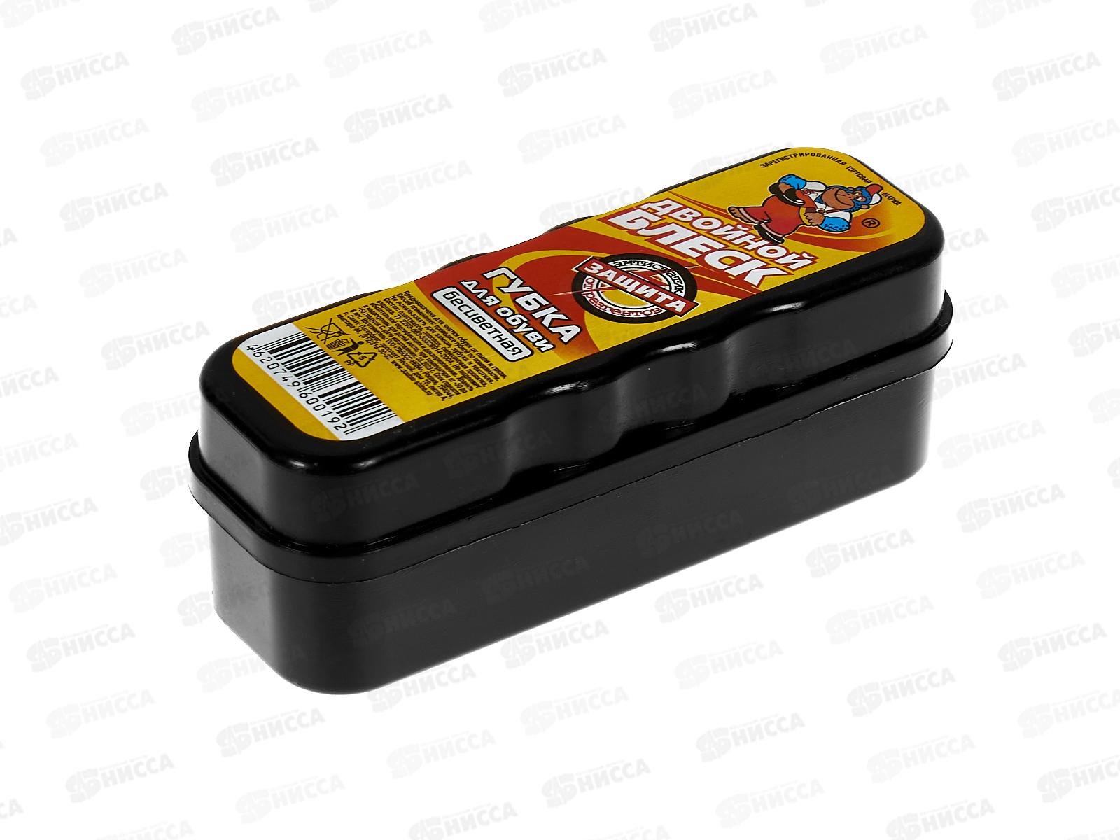 Двойной блеск-УНИВЕРСАЛ-ЭКОНОМ губка для обуви бесцветная *10/100