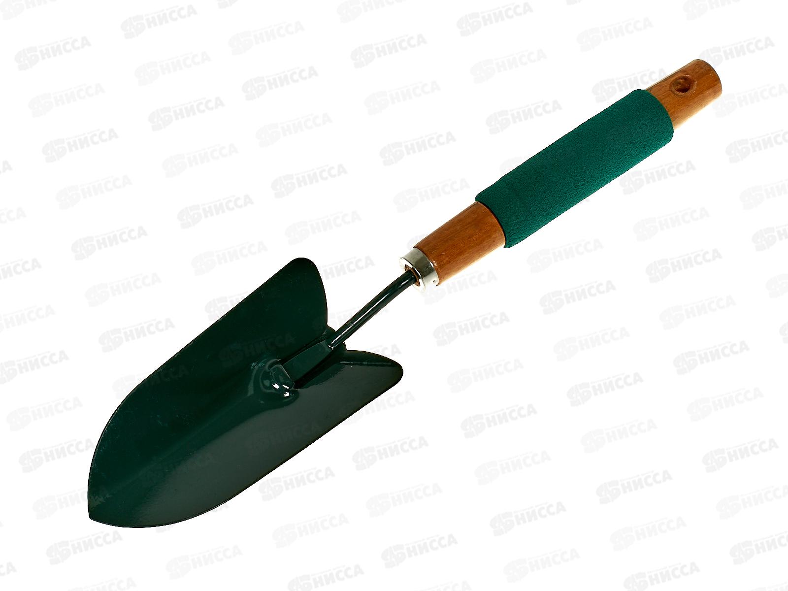 Лопатка садовая, ручка деревянная зеленая (010459)  Ж