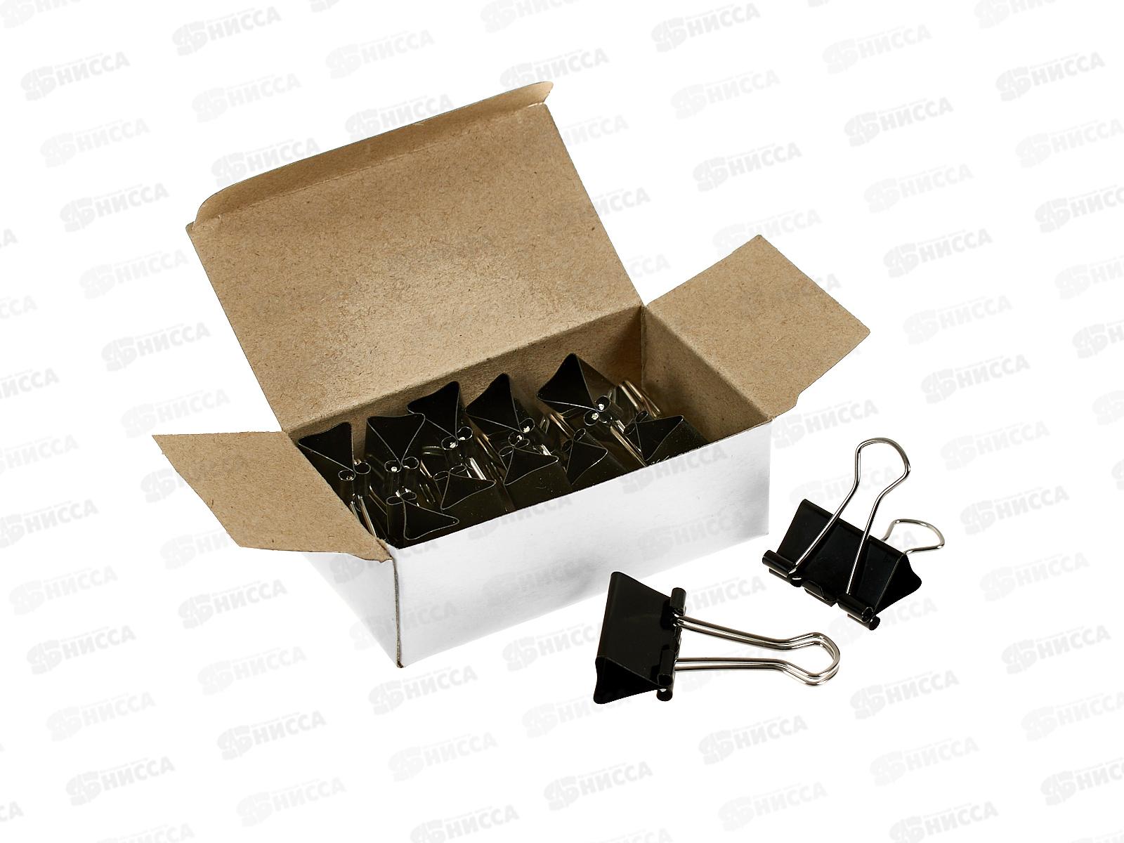 Зажим для бумаг 25мм 12шт BEIFA черный, АSС 025 *12/240