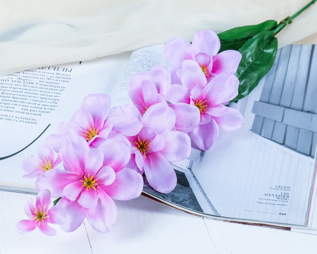 Цветы искусственные орхидея амезиелла 65см сиреневая 701710 *5