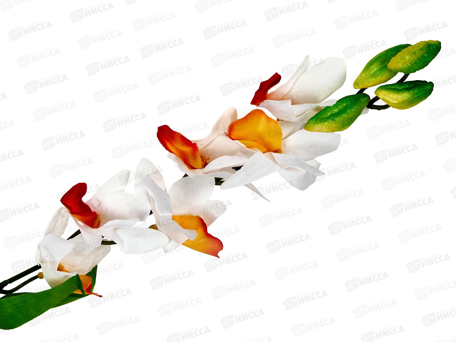 Цветы искусственные орхидея дендробиум 70см белая 701714 *5