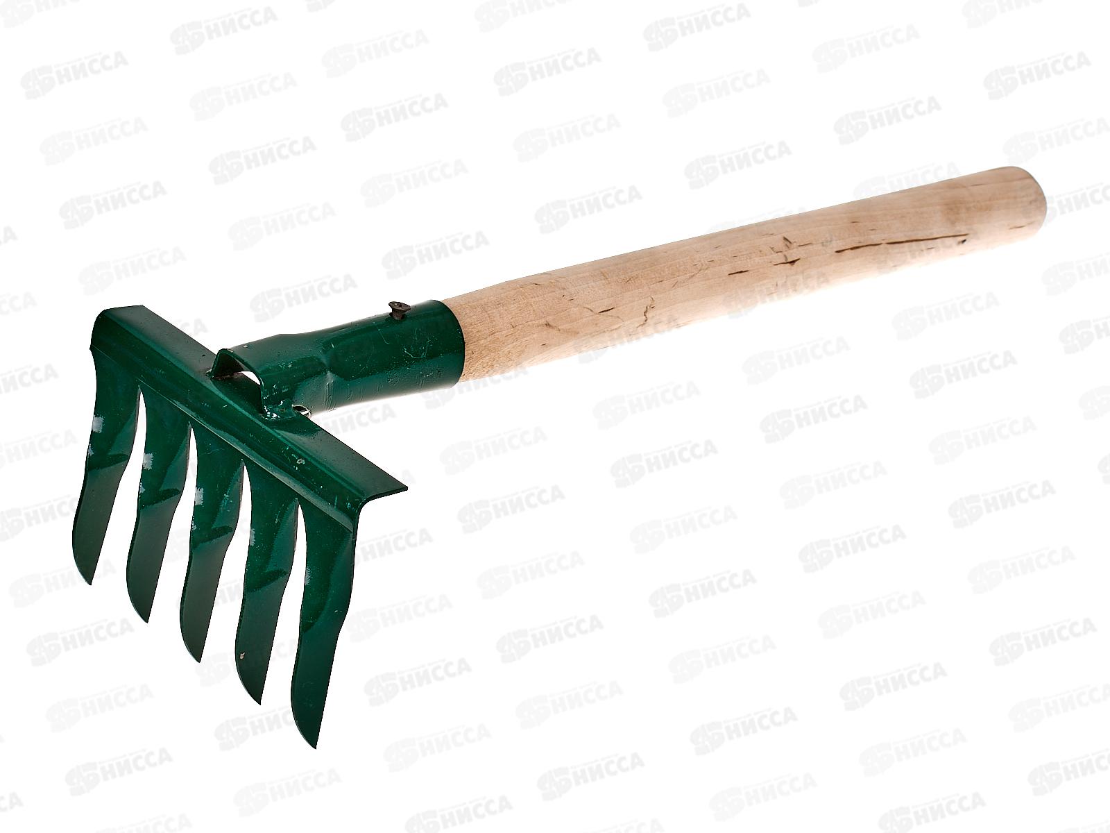 Грабли витые 5-и зубчатые с деревянным черенком Павлово