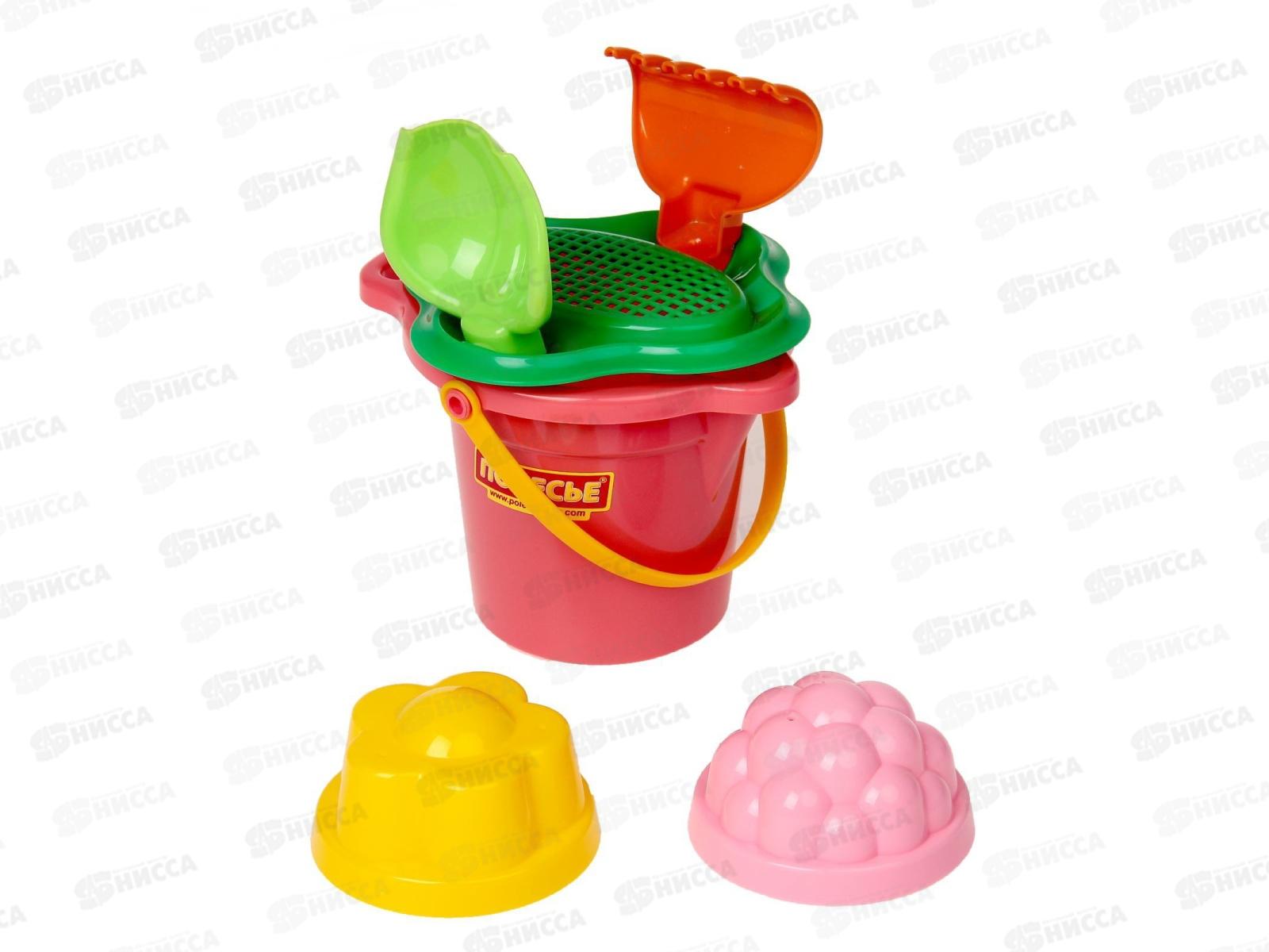 Набор песочный №150, 2982 (ведро маленькое+ситечко+совок+грабли+формочки)  *28