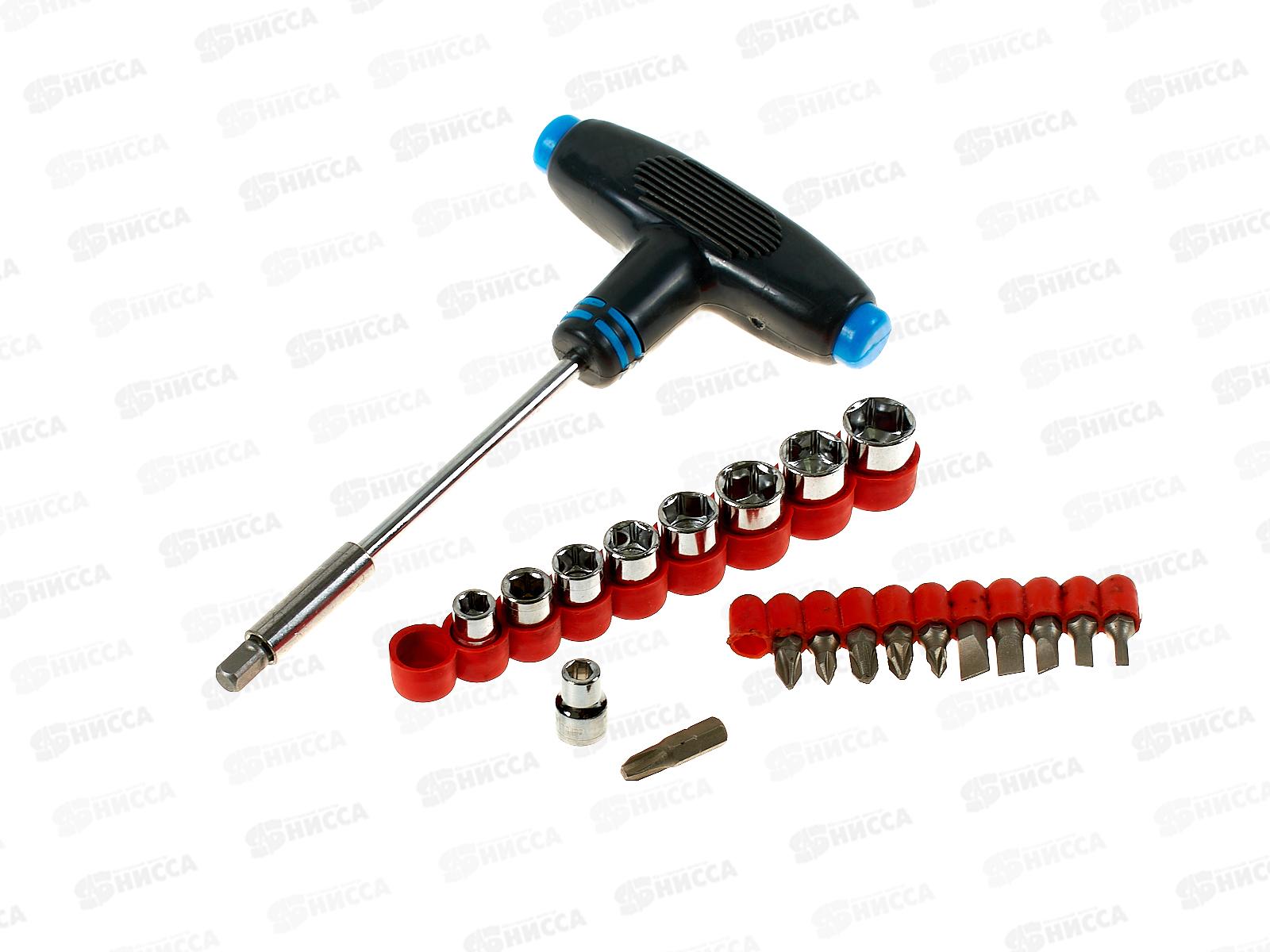 Отвертка Т-образная +20насадок 3101200   *12   Л