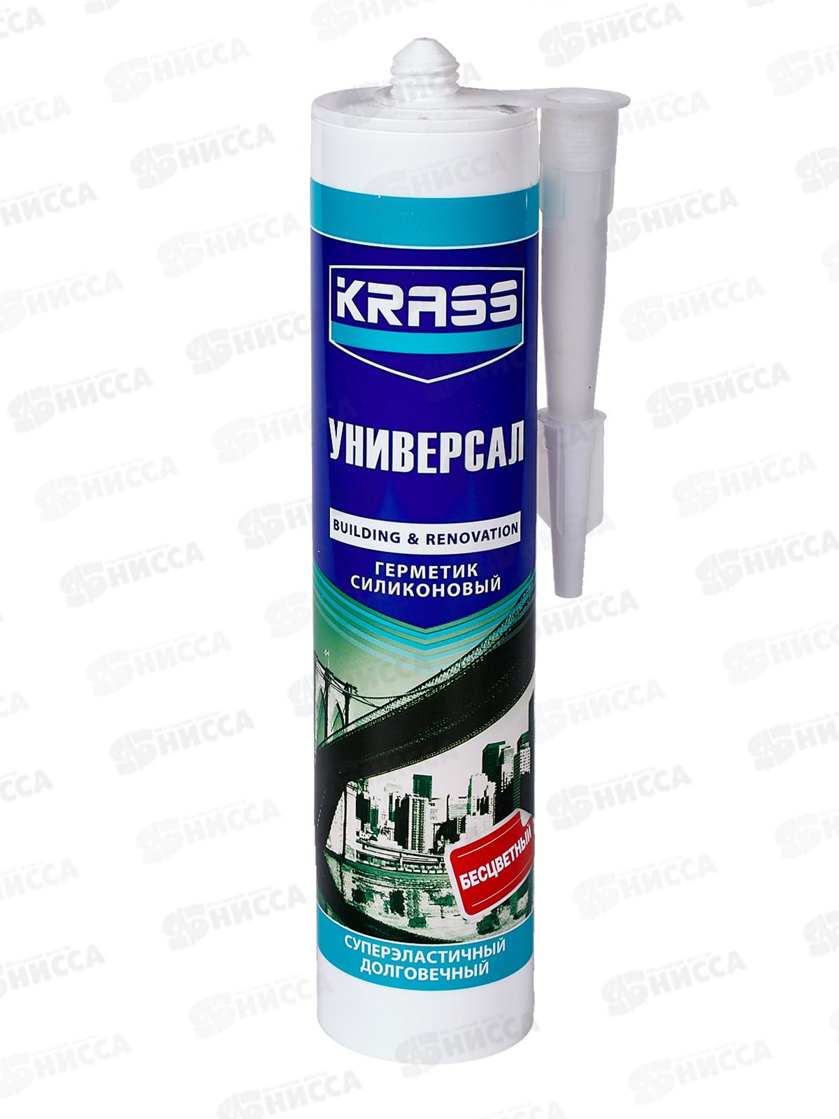 Герметик KRASS 300мл силиконовый универсальный бесцветный *12  0016 ЛАКРА