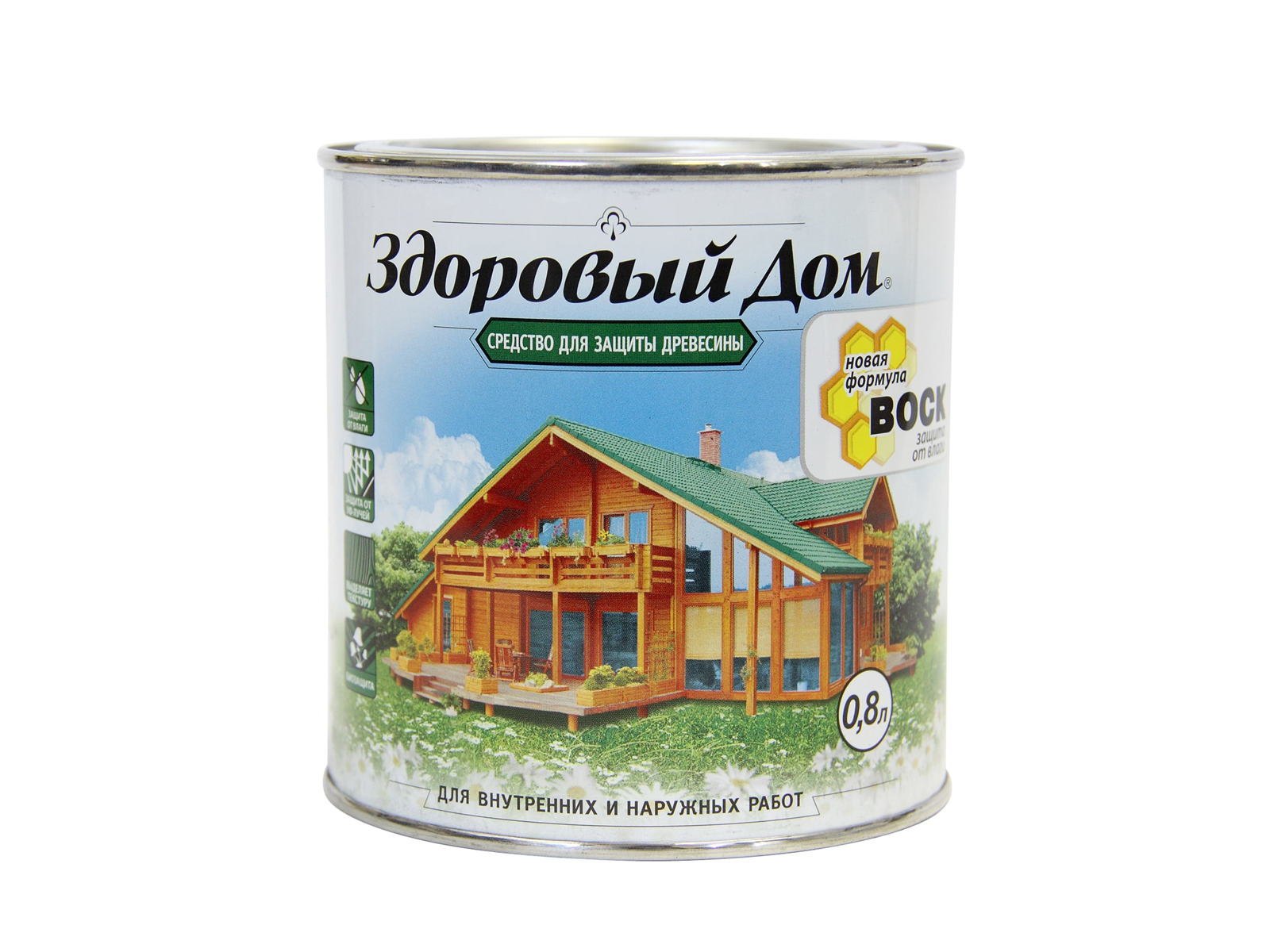 Здоровый Дом 0,8л бесцветное деревозащитное средство Л-С *6