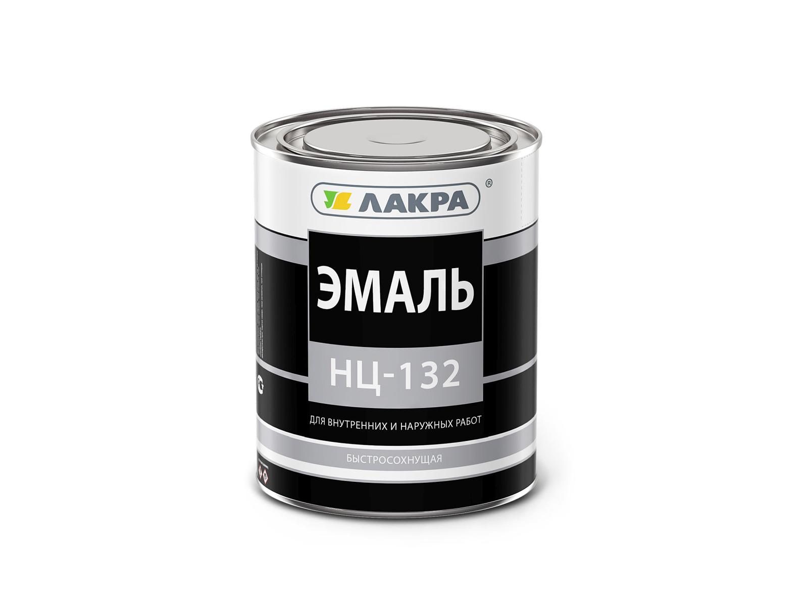 ЭМАЛЬ ЛАКРА НЦ-132 Белая 1,7кг  0957 Л*6 СРОК ДО 01.26