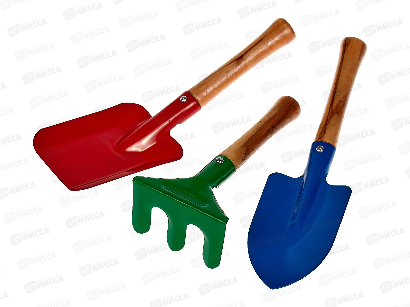 Набор садовый 3предмета (004282) 2 лопатки, грабли   Ж