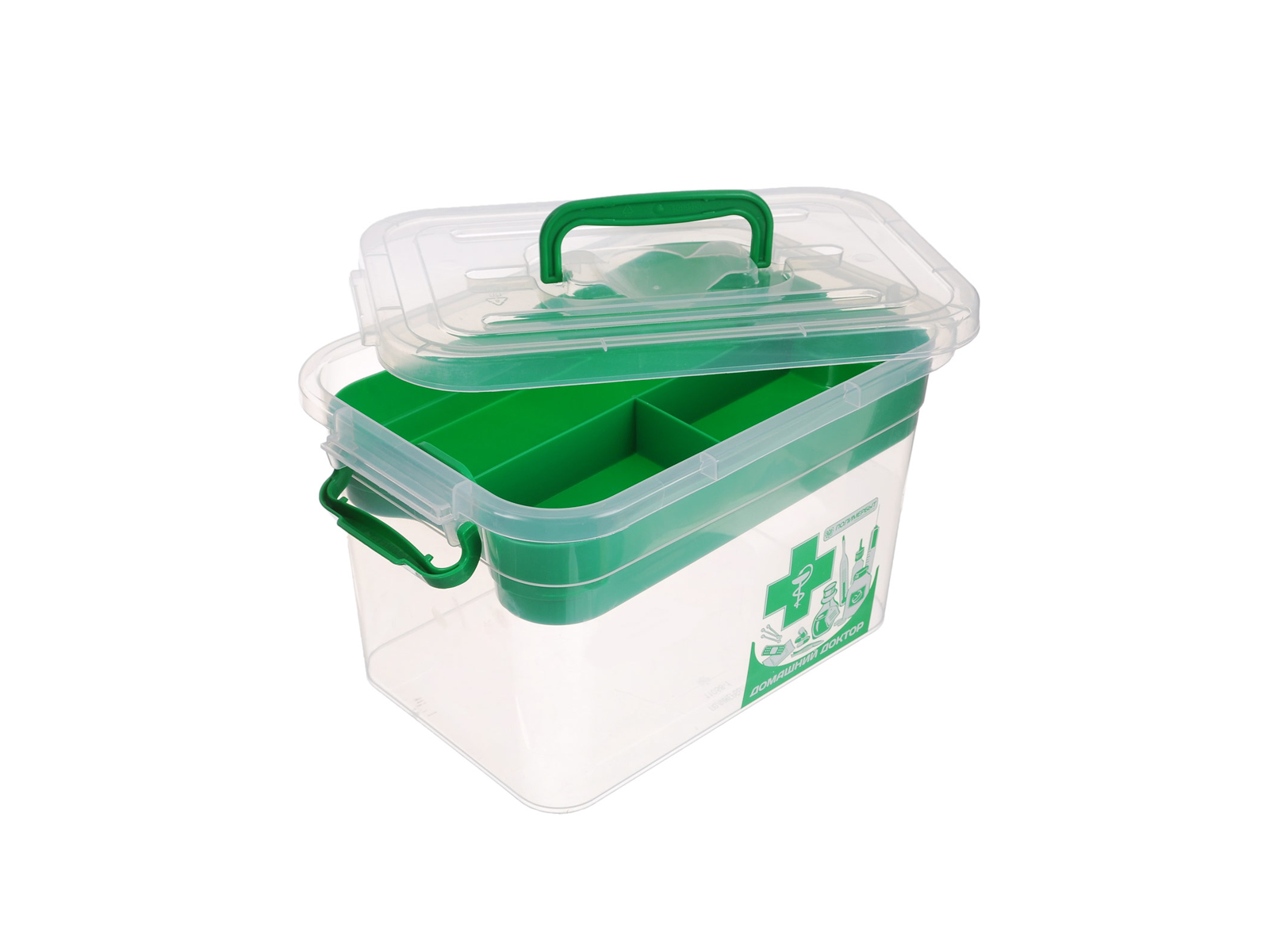 Контейнер "ДОМАШНИЙ ДОКТОР" для аптечки 6,5л с вкладышем 310*200*180 С80903 *6