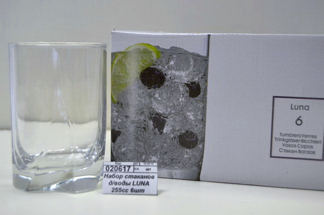 Набор стаканов д/воды LUNA 255cc 6шт  42378 *8