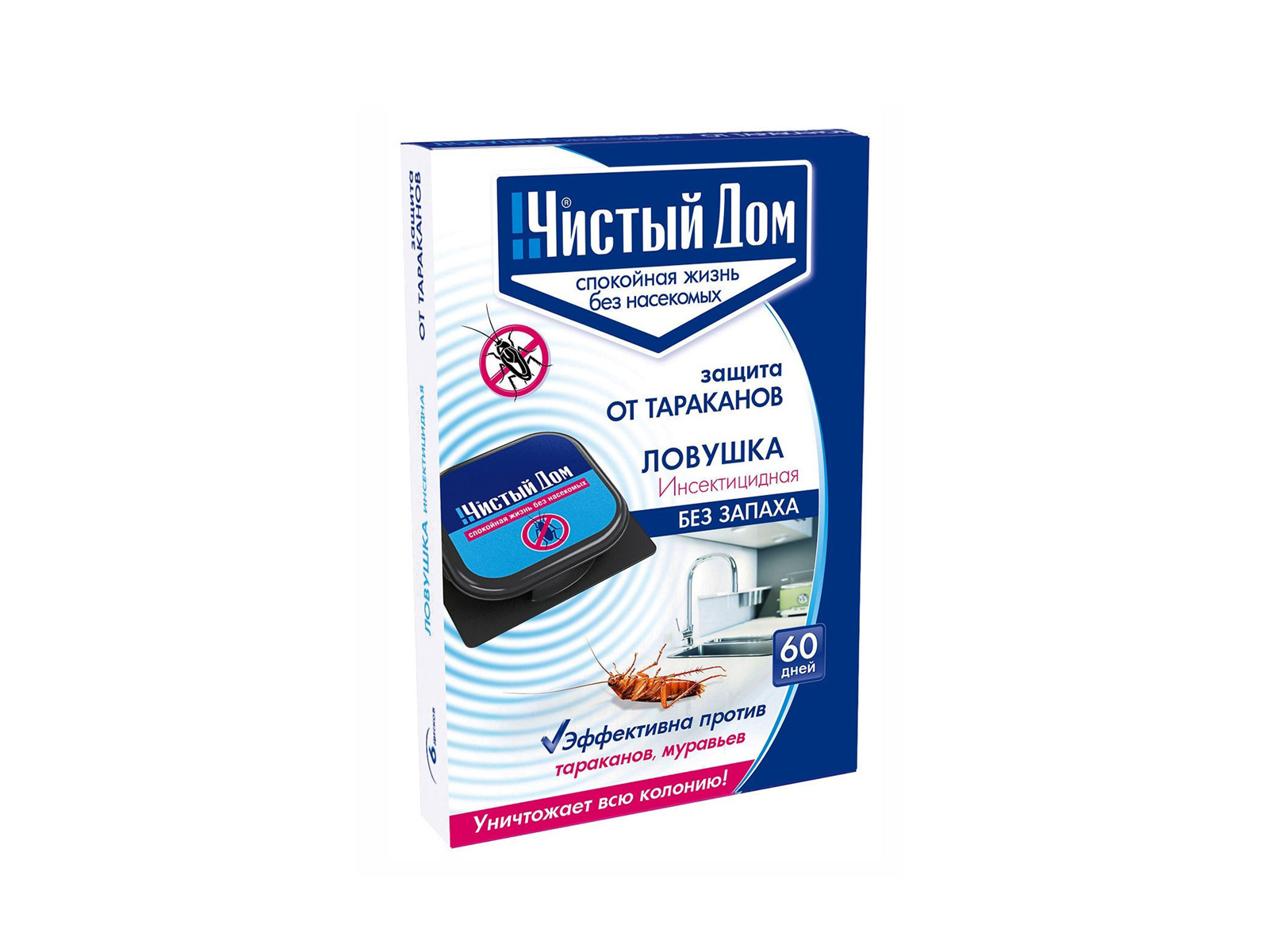 ЧИСТЫЙ ДОМ ловушка Дезар от тараканов 6шт *50