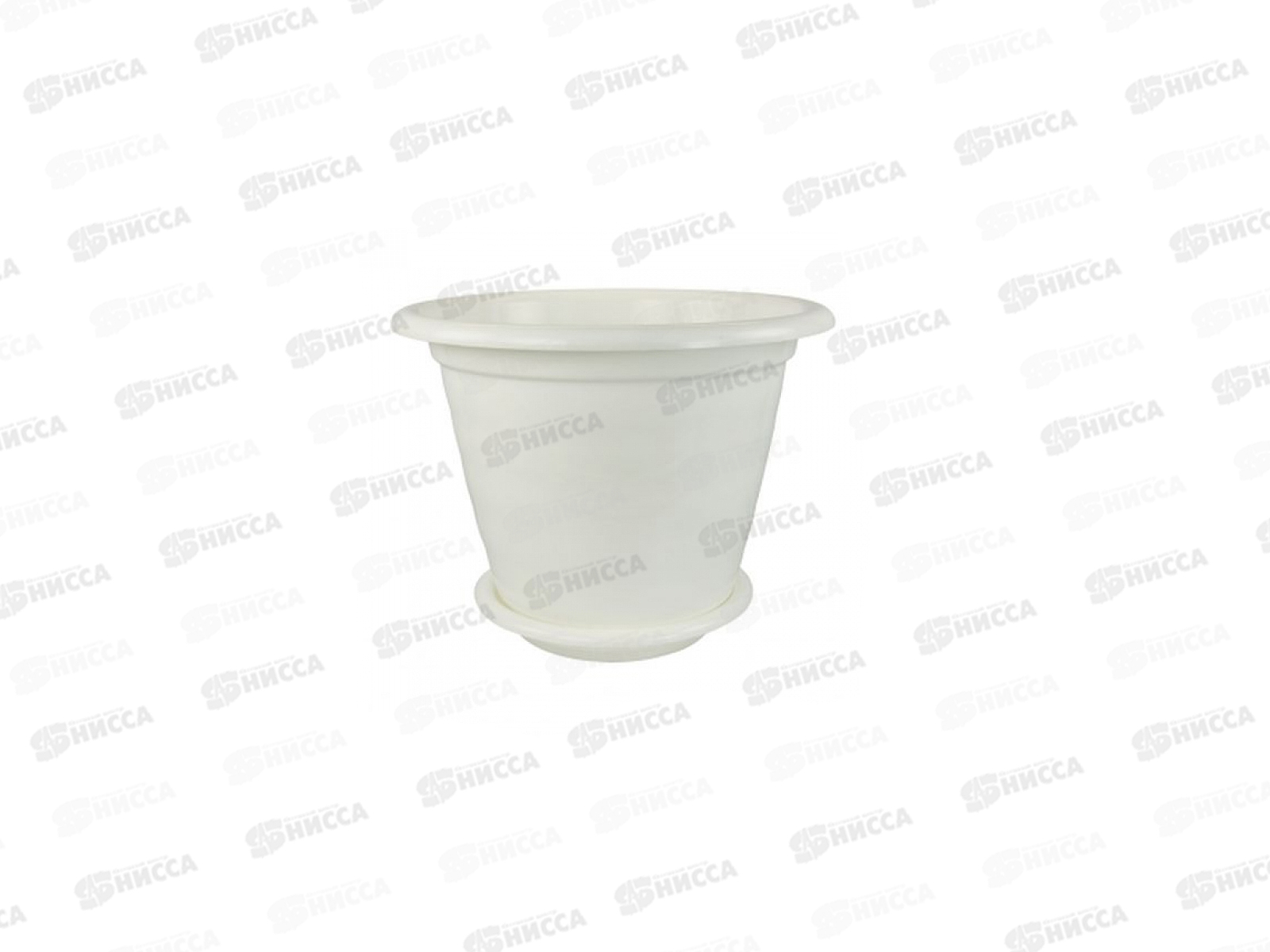 Горшок цветочный  &quotВиола&quot 16л с поддоном  (белый) *10 М1348