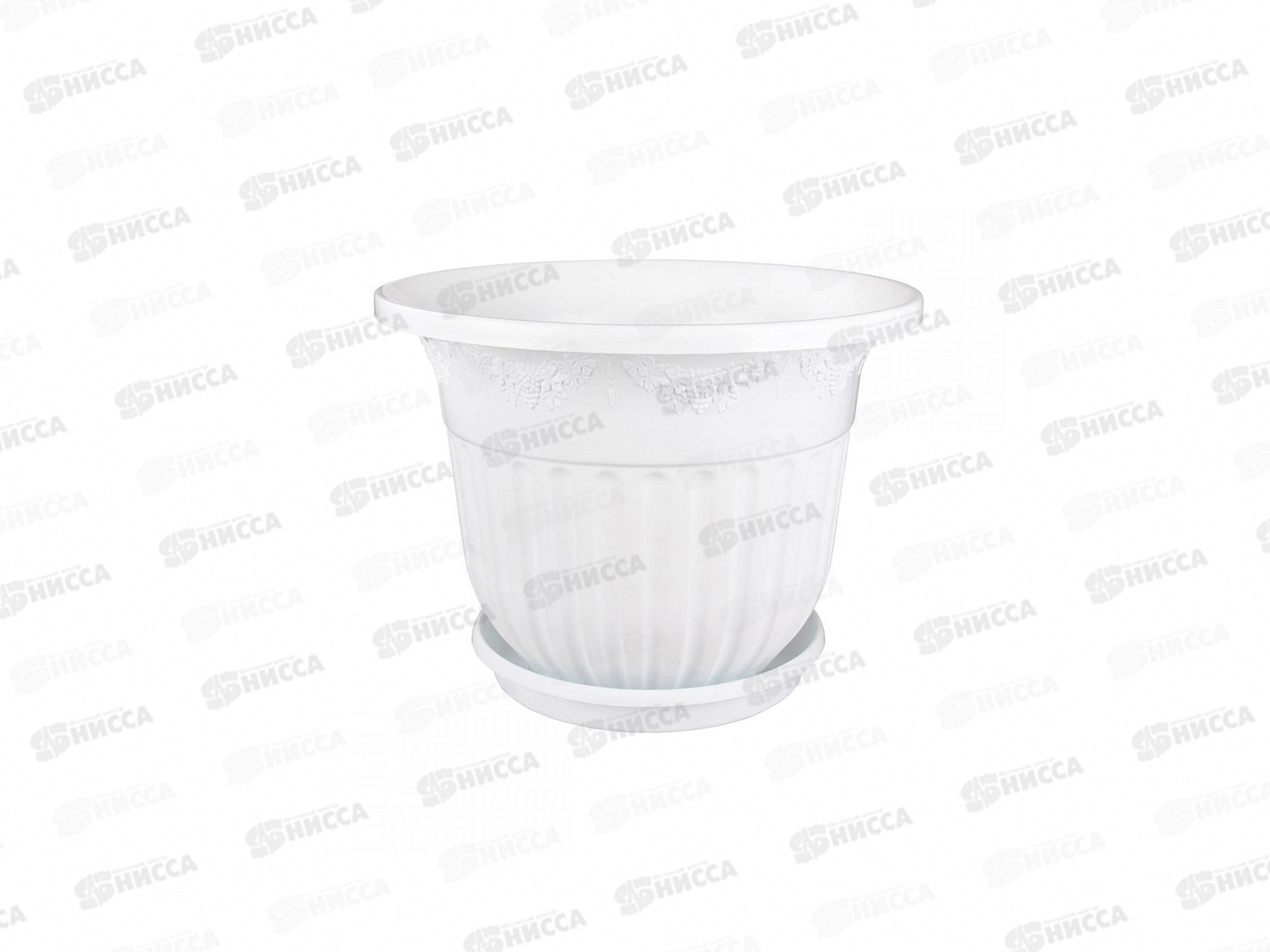 Горшок-Кашпо Лозанна 17л с поддоном (белый) *10 М1612