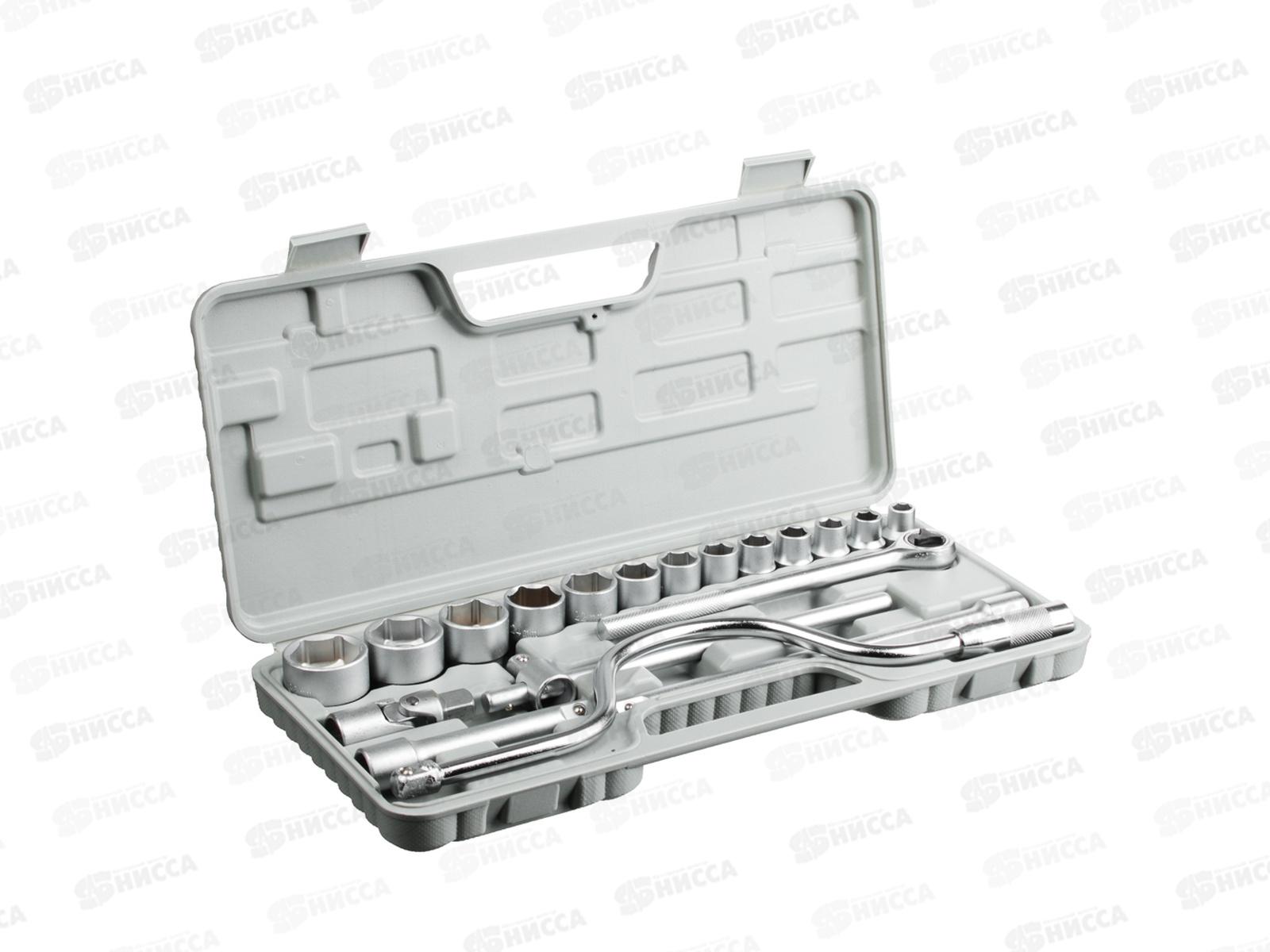 Набор головок ЕРМАК 19 предметов10-32мм с карданным шарниром 1/2&quot  г 736-566 *5