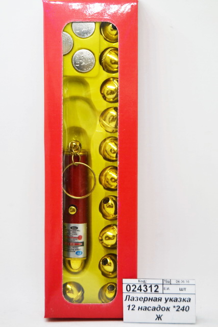 Лазерная указка 12 насадок *240