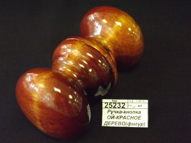 Ручка-кнопка ЙО-КРАСНОЕ ДЕРЕВО(фигурная) *24
