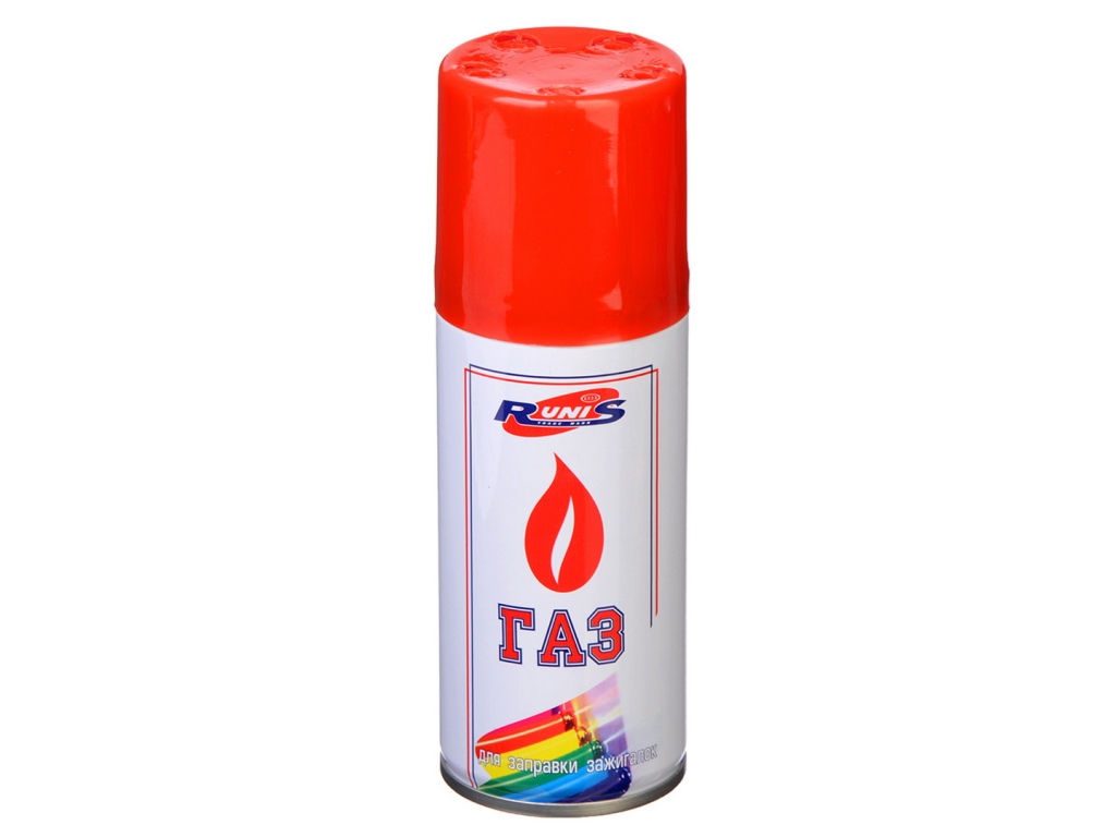 Газ для зажигалок RUNIS 140мл белый, 1-007 *36