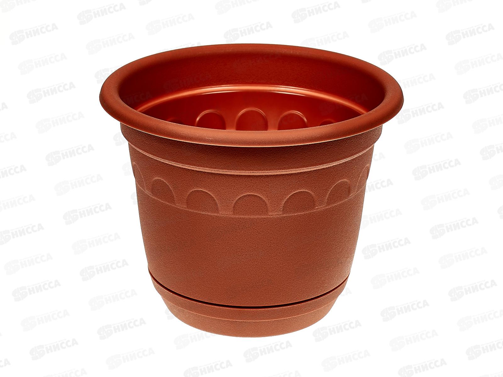 Горшок Колывань-0,9л терракотовый  с поддоном  С92 Т АВ *49