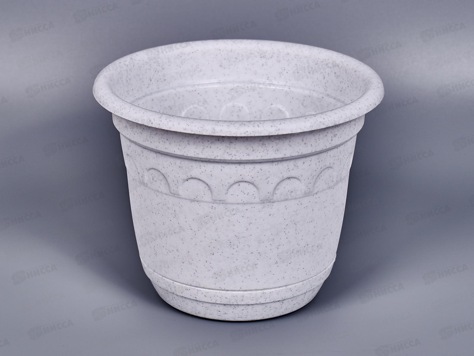 Горшок Колывань-0,9л мрамор с поддоном  С92 М АВ *49