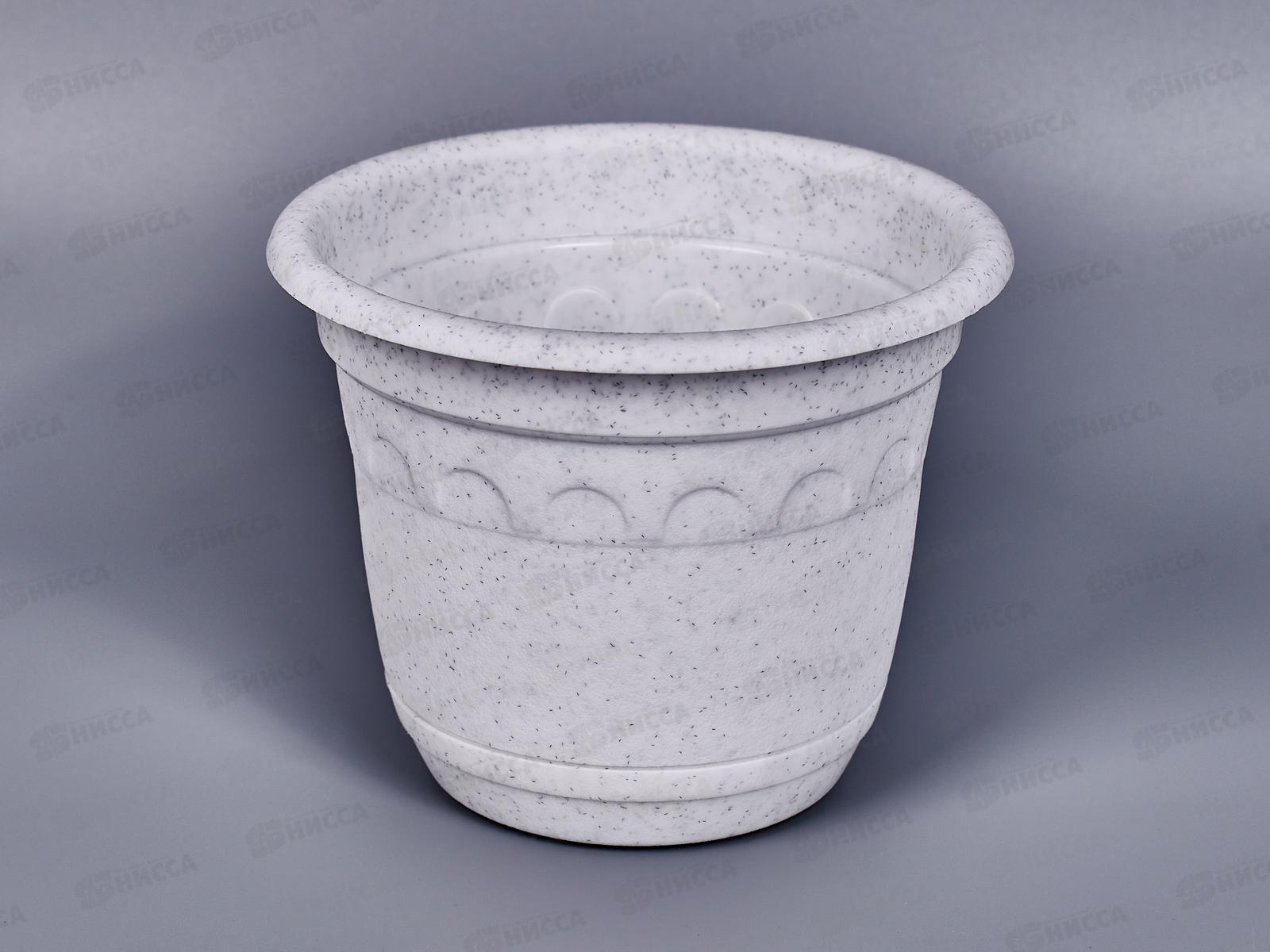 Горшок Колывань-0,45л мрамор 11см с поддоном  С91М*45