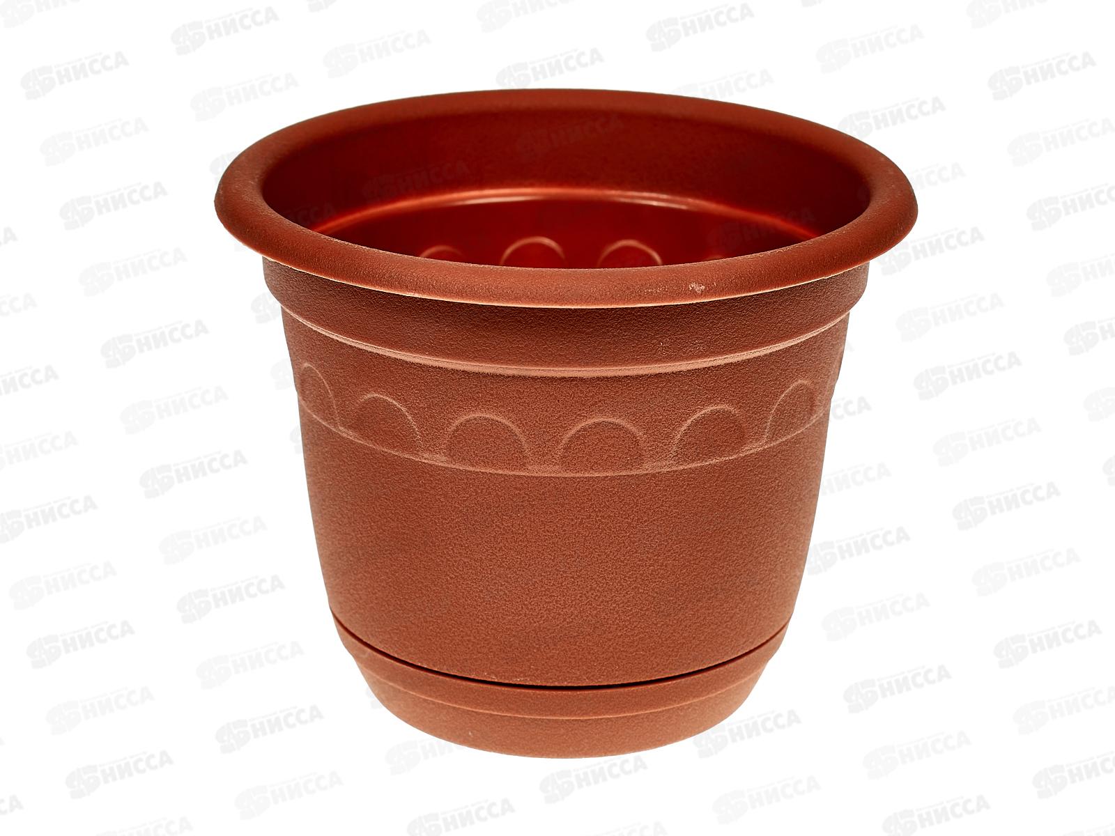 Горшок Колывань-0,45л терракотовый  11см с поддоном  С91 Т АВ*45