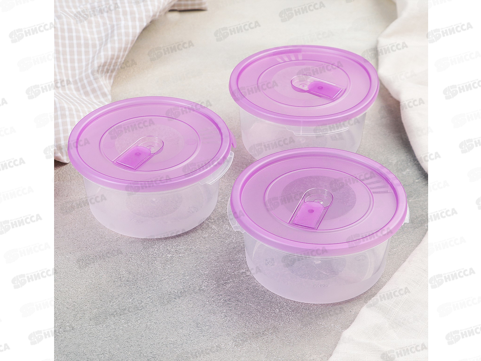 Набор контейнеров СВЧ 0,4л 3шт Смайл, С52001 *45