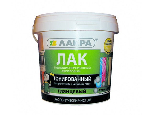 ЛАК воднодисперсионный тонированный дуб 0,9кг Л-С *6 ЛАКРА