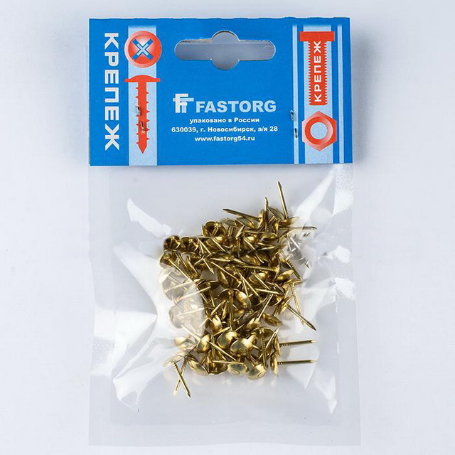 Гвоздь декоративный 005  13мм золото *6/120  ш
