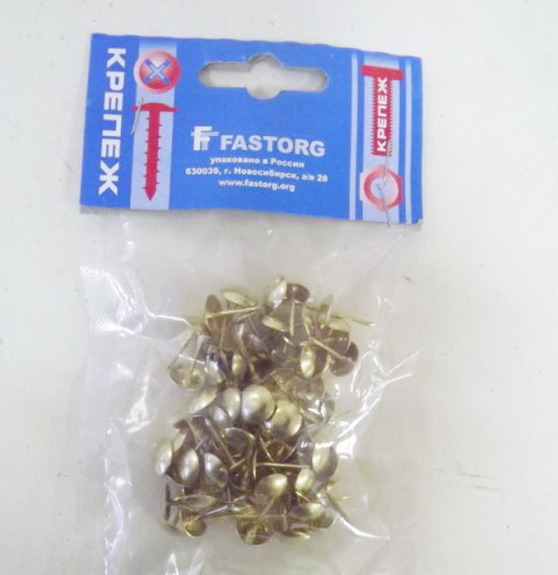 Гвоздь декор 003  15мм золото *6/120  ш