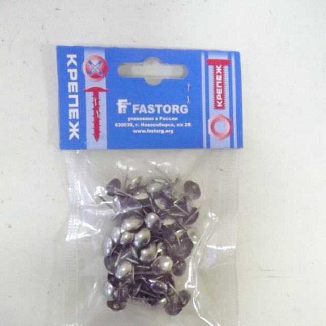 Гвоздь декор 002  15мм никель *6/120  ш