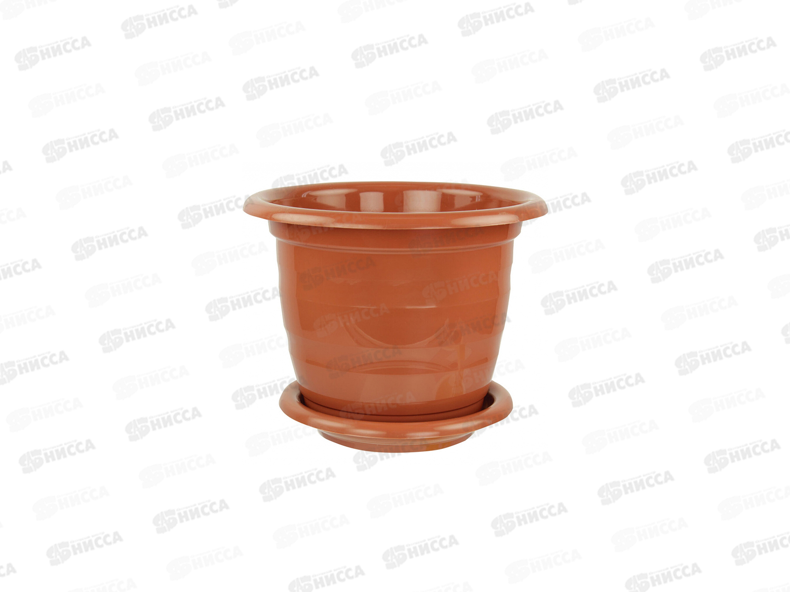 Горшок цветочный &quotВиола&quot 10л с поддоном (коричневый) *10 М1537