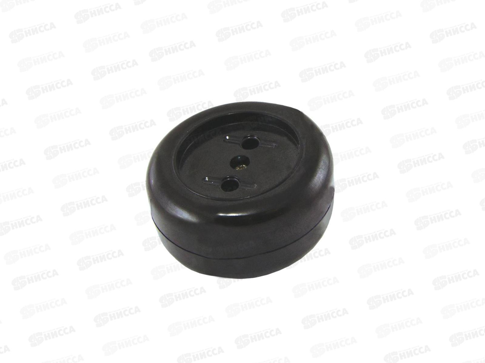 Розетка открытой установки карболитовая круглая черная РА6-007  46а   *5     ш