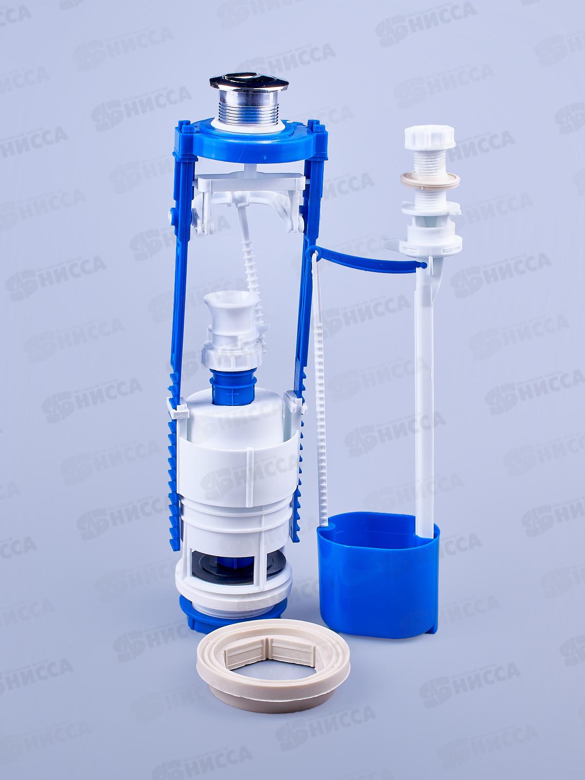 Арматура кнопочная с нижней подводкой универсальная  2-х ур АС-12.1М хром   *20