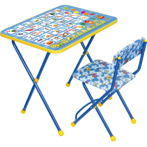 Комплект &quotАзбука&quot детский складной с рисунком КП2/9(стол+стул мягк.)