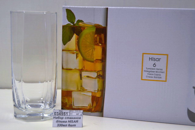 Набор стаканов д/пива HISAR 330мл 6шт  42857 *8