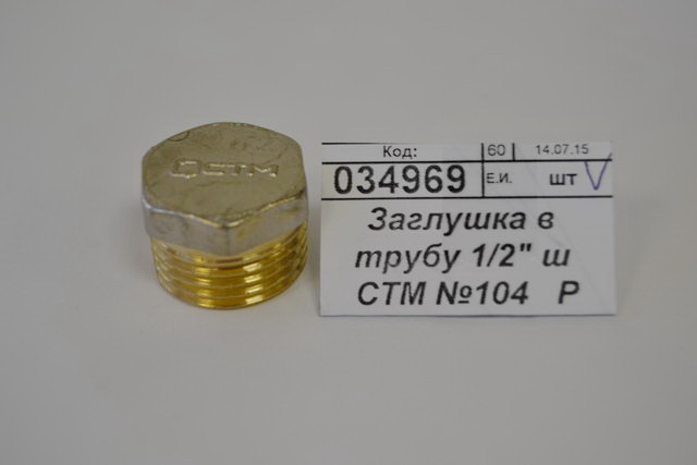 Заглушка в трубу 1/2&quot штуцер СТМ *10/300